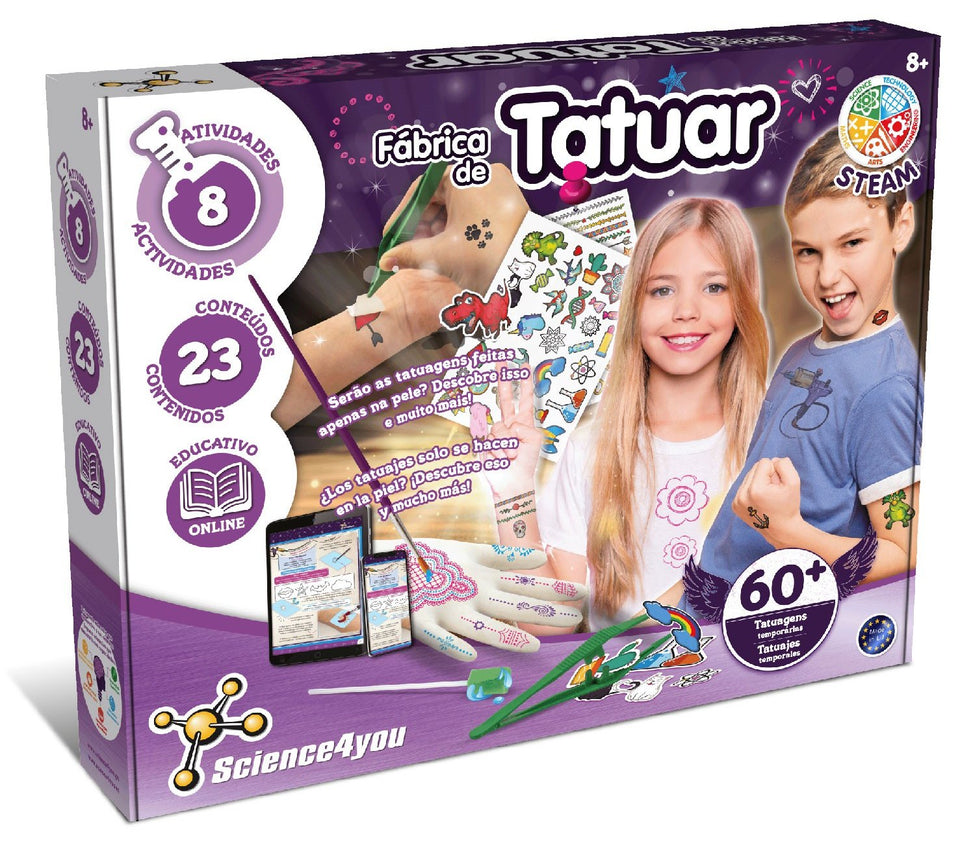 Tattoo Factory | Educational Toy for Age 8 | Science4you – Science4You, S.A