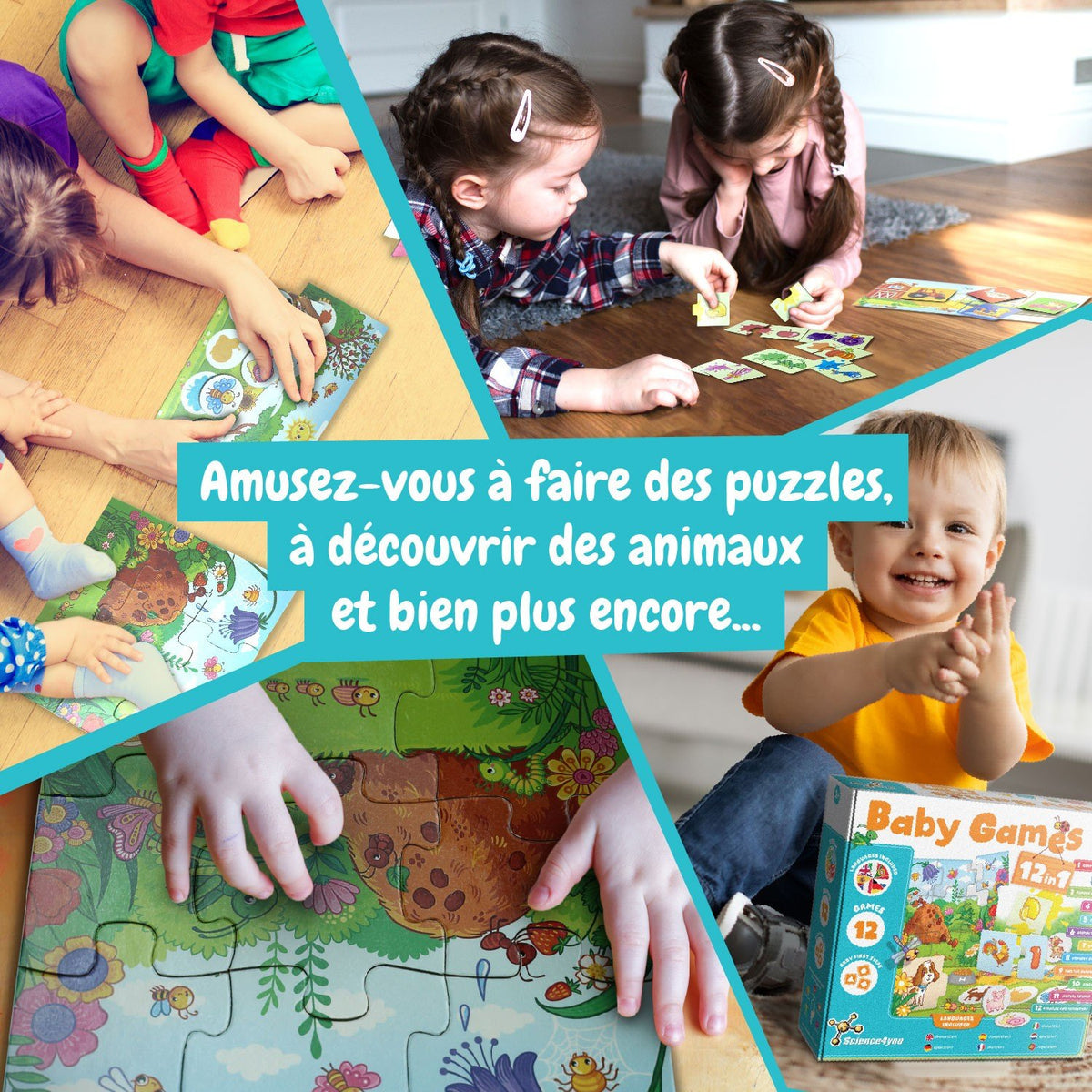 Jeu Montessori - Premiers pas 12 en 1