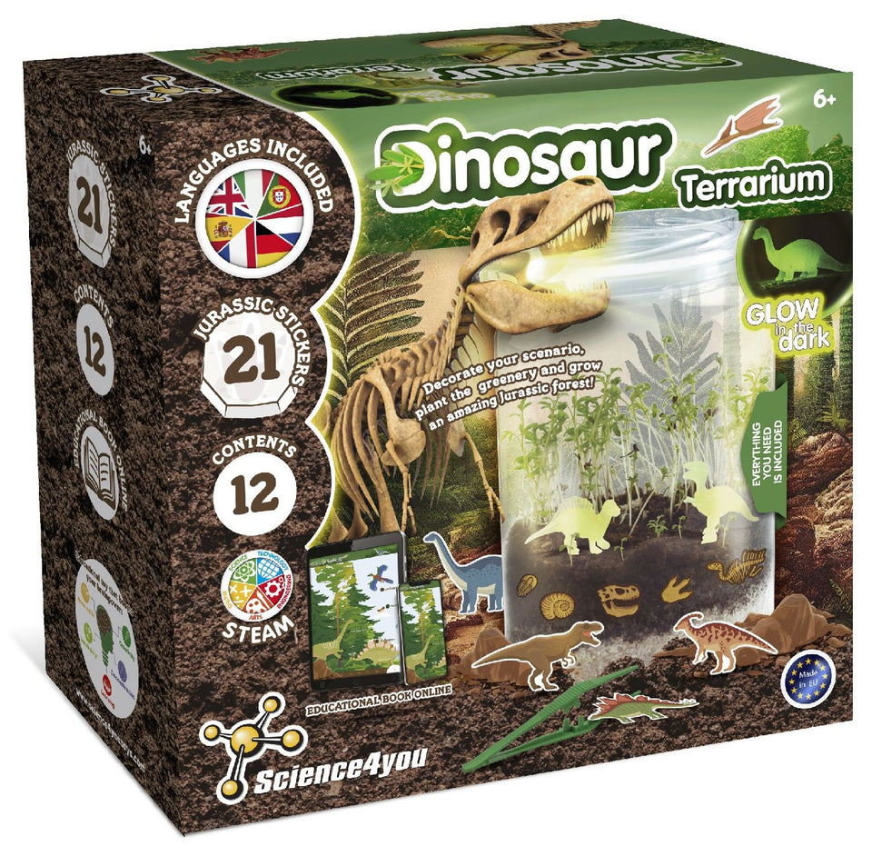 Dinosaur Terrarium - Glows in the Dark | Toy for Children Aged 6 ...
