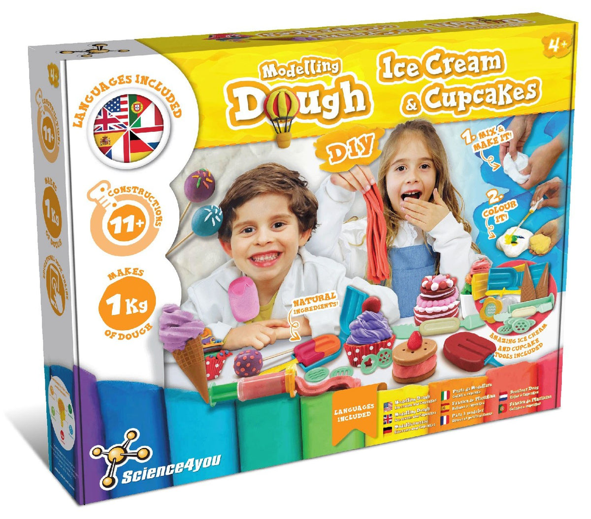 Knete-Fabrik Eiscreme und Cupcakes
