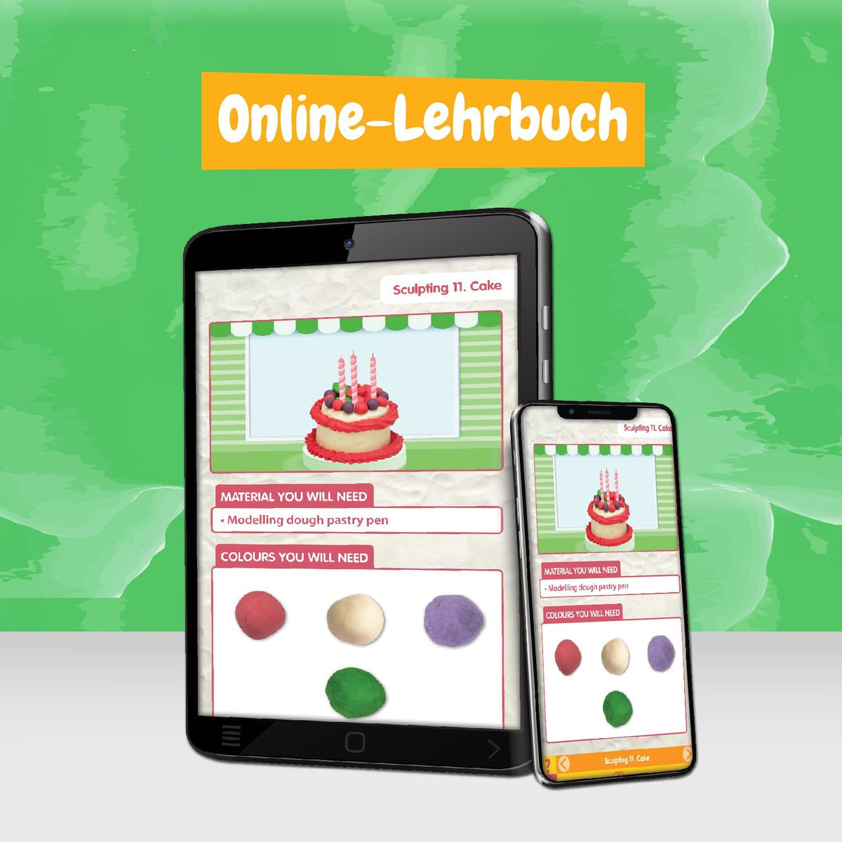 Knete-Fabrik Eiscreme und Cupcakes