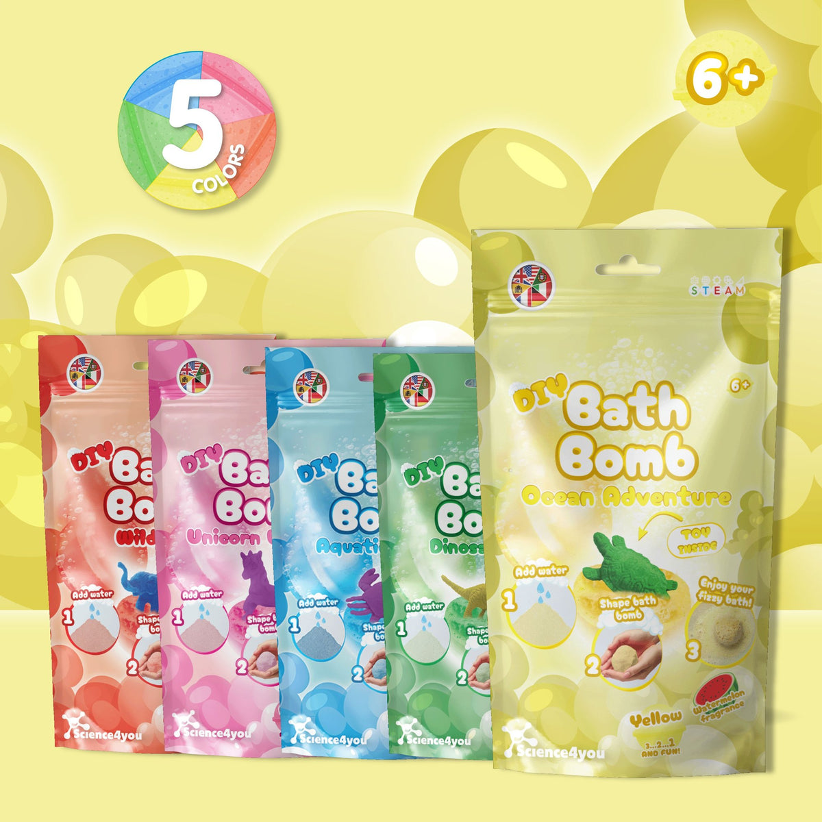 Kit Bombes de Bain Jaune