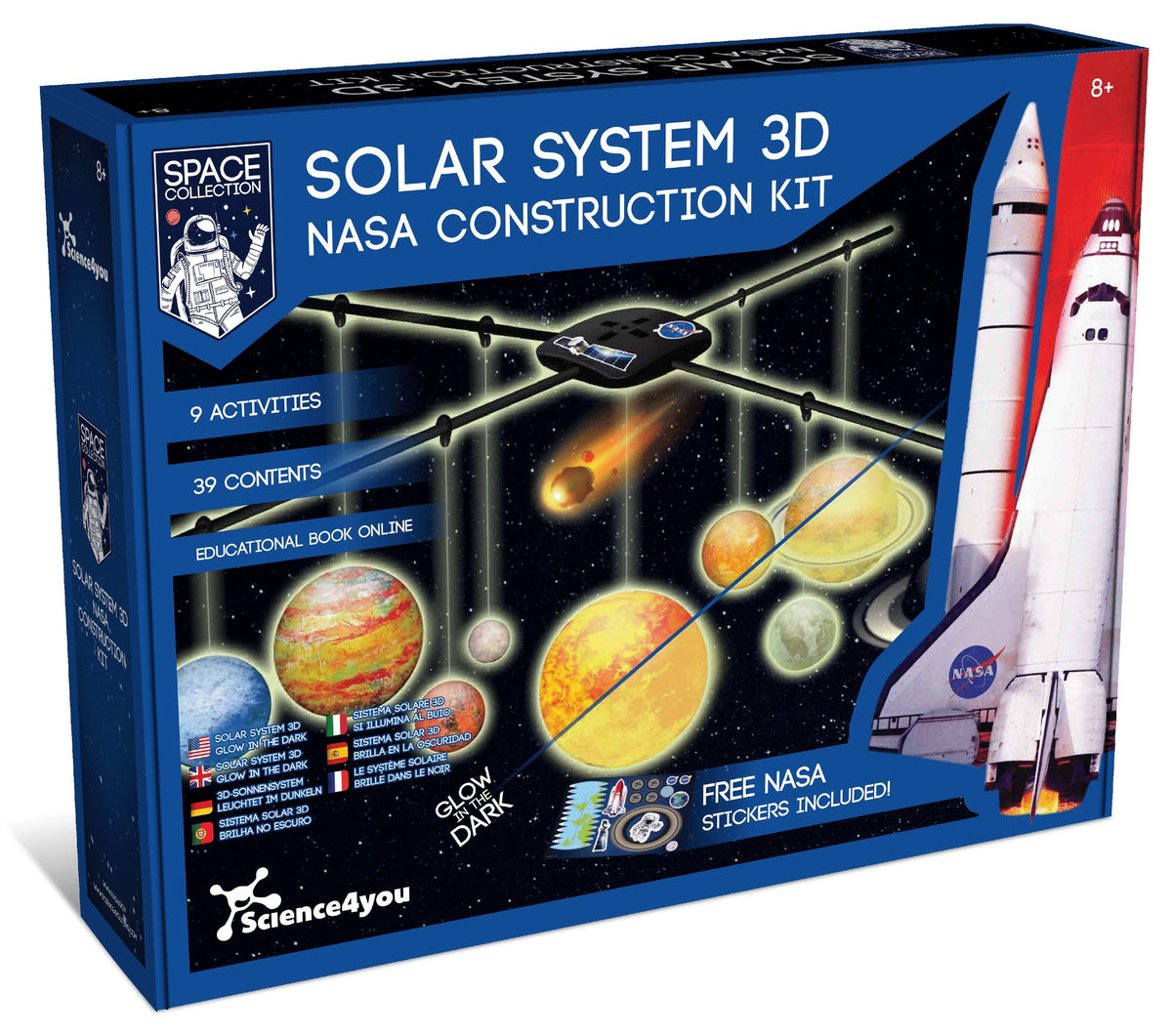 Système Solaire 3D NASA Brille dans le Noir