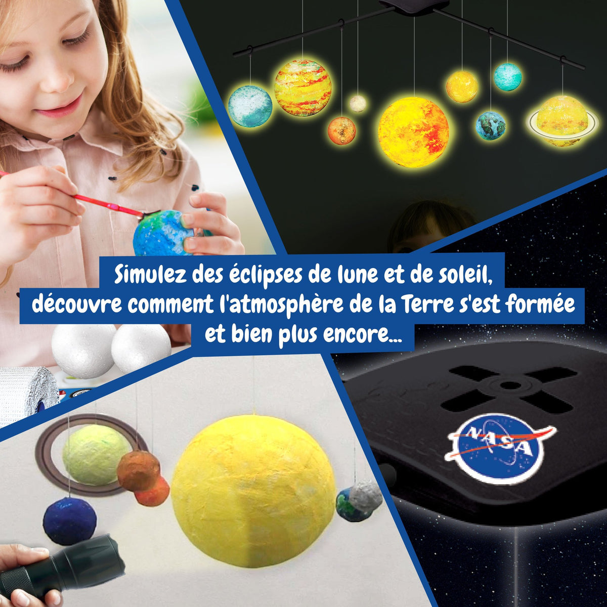 Système Solaire 3D NASA Brille dans le Noir