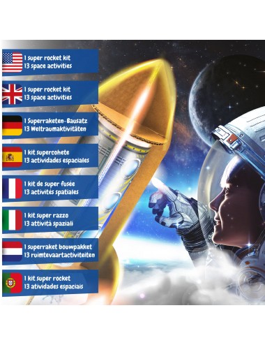 Fusée spatiale Jouet Astronaute Vaisseau spatial Jouet Enfants Éducation  précoce Jouet Cadeau d'anniversaire pour garçons Filles